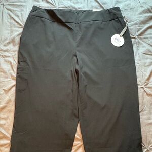Zenergy Golf By Chico’s Woman’s 2.5 Black Crop Pants New With Tags
